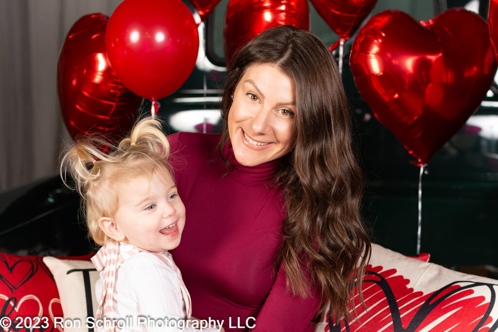 Valentine's Day photos for the Plesher family with Ron Schroll Photography at Pleasant Grove Farm Venue in Charlotte NC